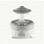 Difusor de aceites esenciales con efecto lluvia, luz LED y humidificador