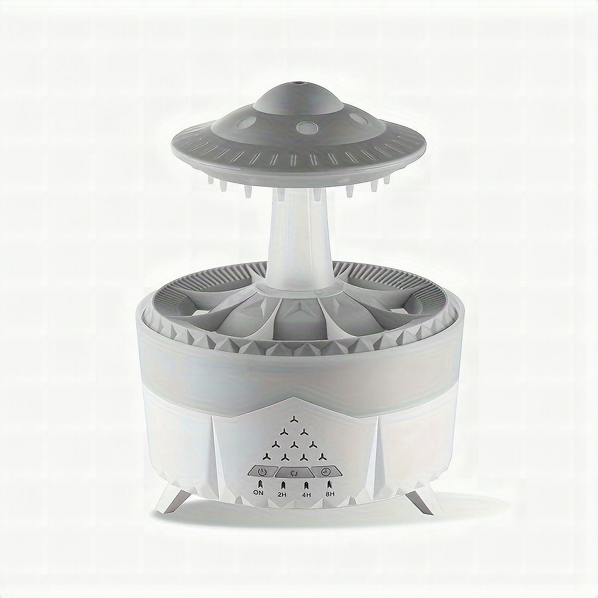 Difusor de aceites esenciales con efecto lluvia, luz LED y humidificador
