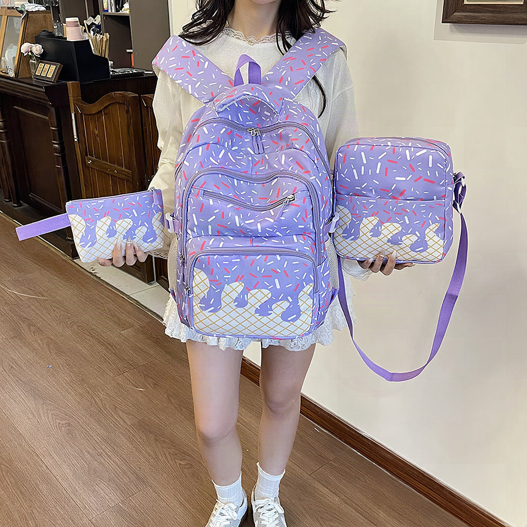 Mochila estampada impermeable de 56–75 L