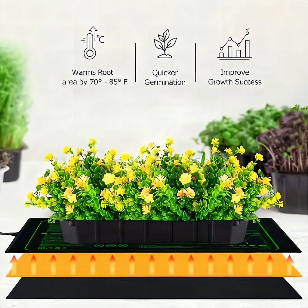 Manta térmica para semilleros con control de temperatura para germinación y crecimiento acelerados