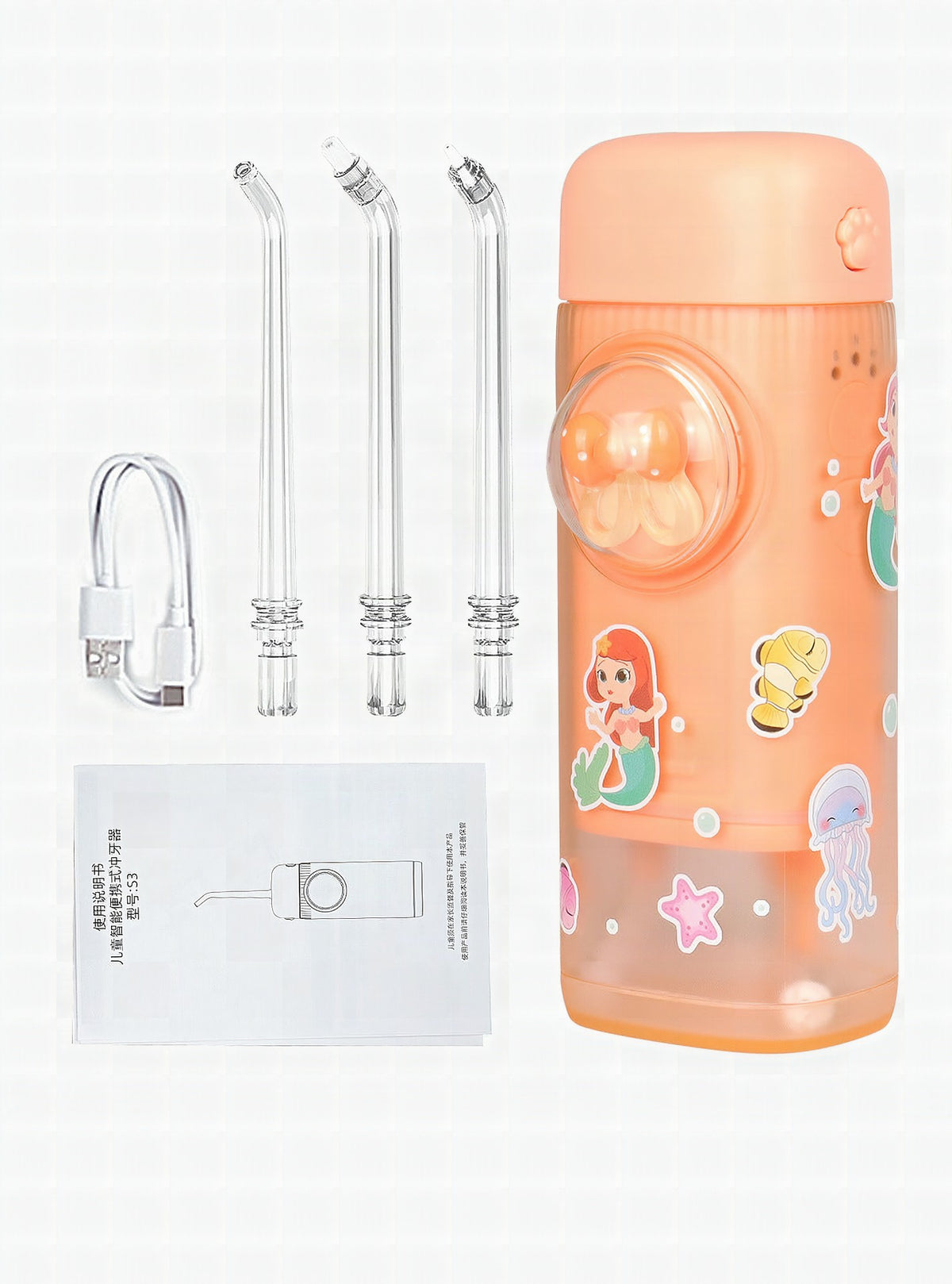 Irrigador dental portátil para niños