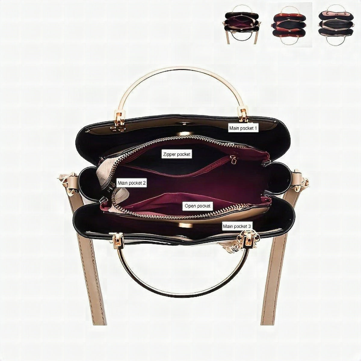 Bolso de mano elegante para mujer LuxeGrace