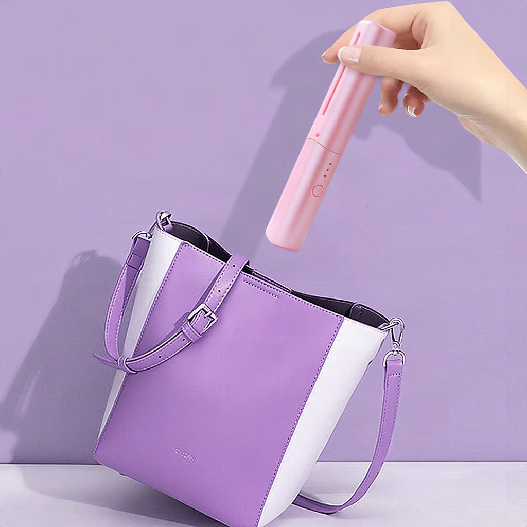 Mini plancha de pelo recargable con peine integrado