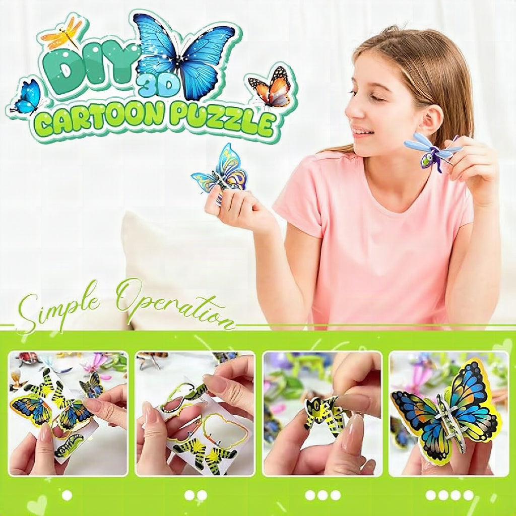 Puzzle 3D de animales y dinosaurios para niños