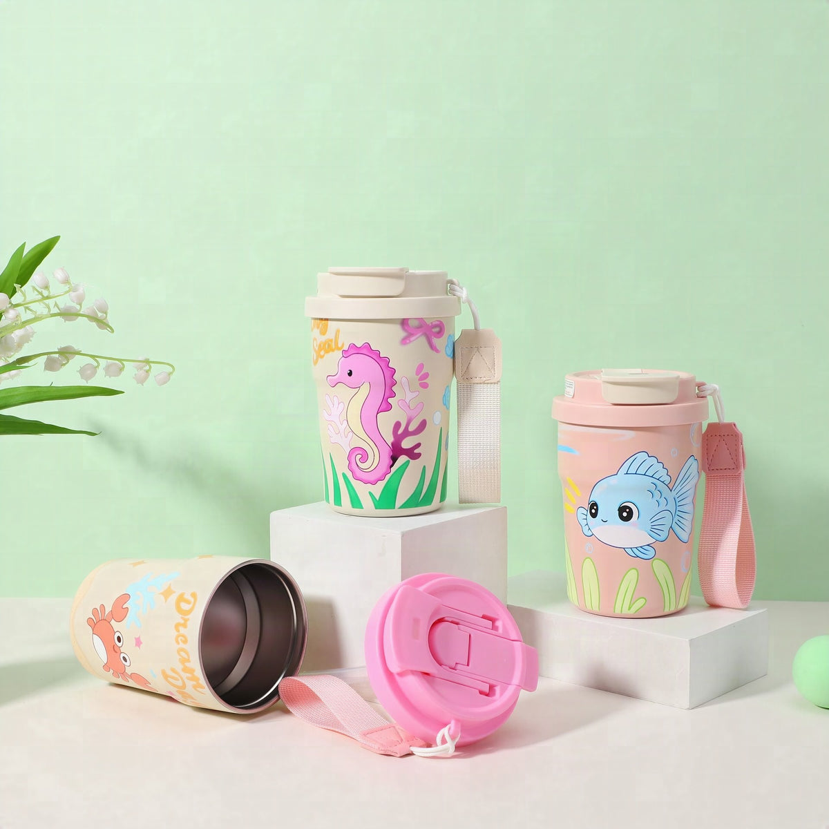 Taza de viaje artística