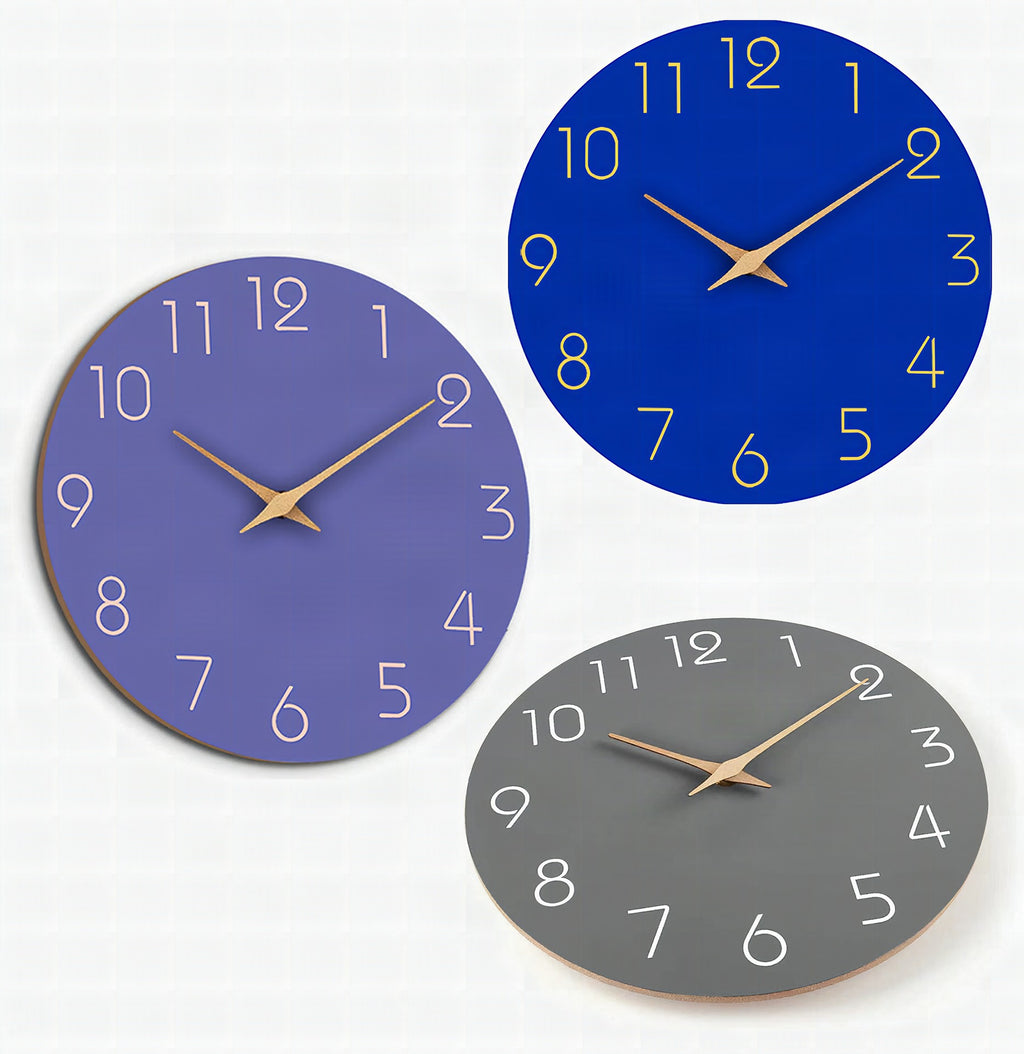 Reloj de pared silencioso de colores 30 cm