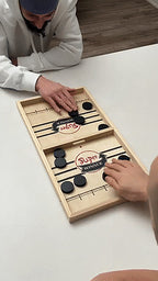 Juego de mesa de catapulta de madera