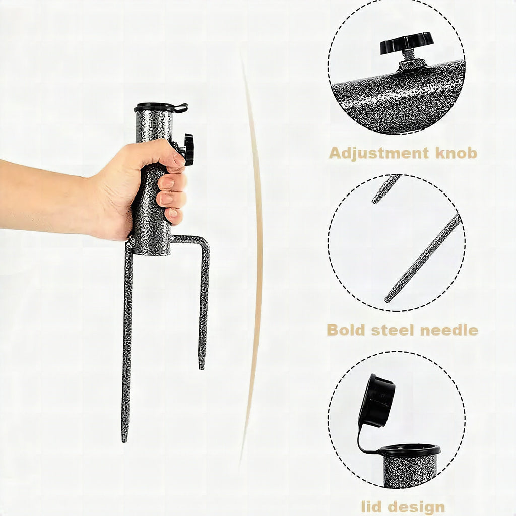 Soporte de anclaje en espiral ajustable para sombrilla