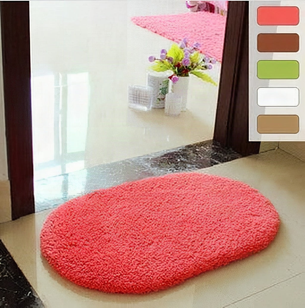 Alfombra de felpa suave ovalada