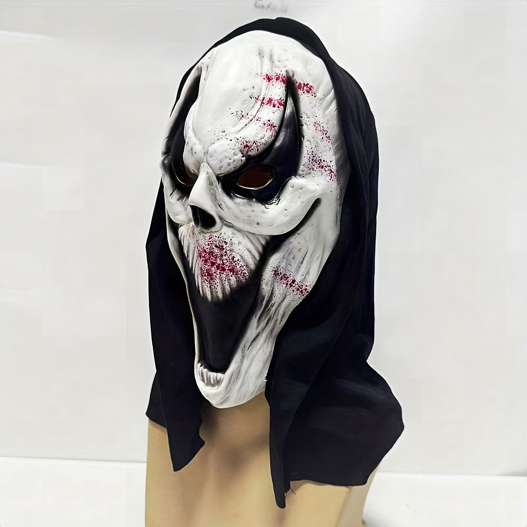 Máscara de calavera con capucha para adulto