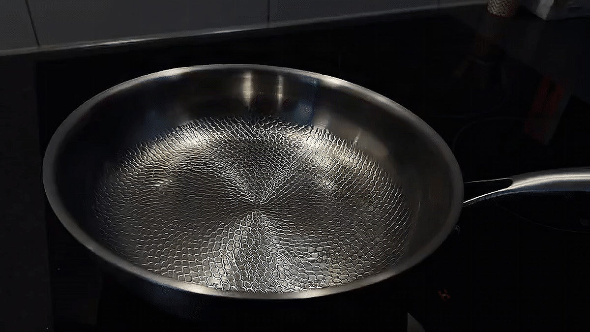 Sartén de titanio premium sin revestimiento para todo tipo de cocinas