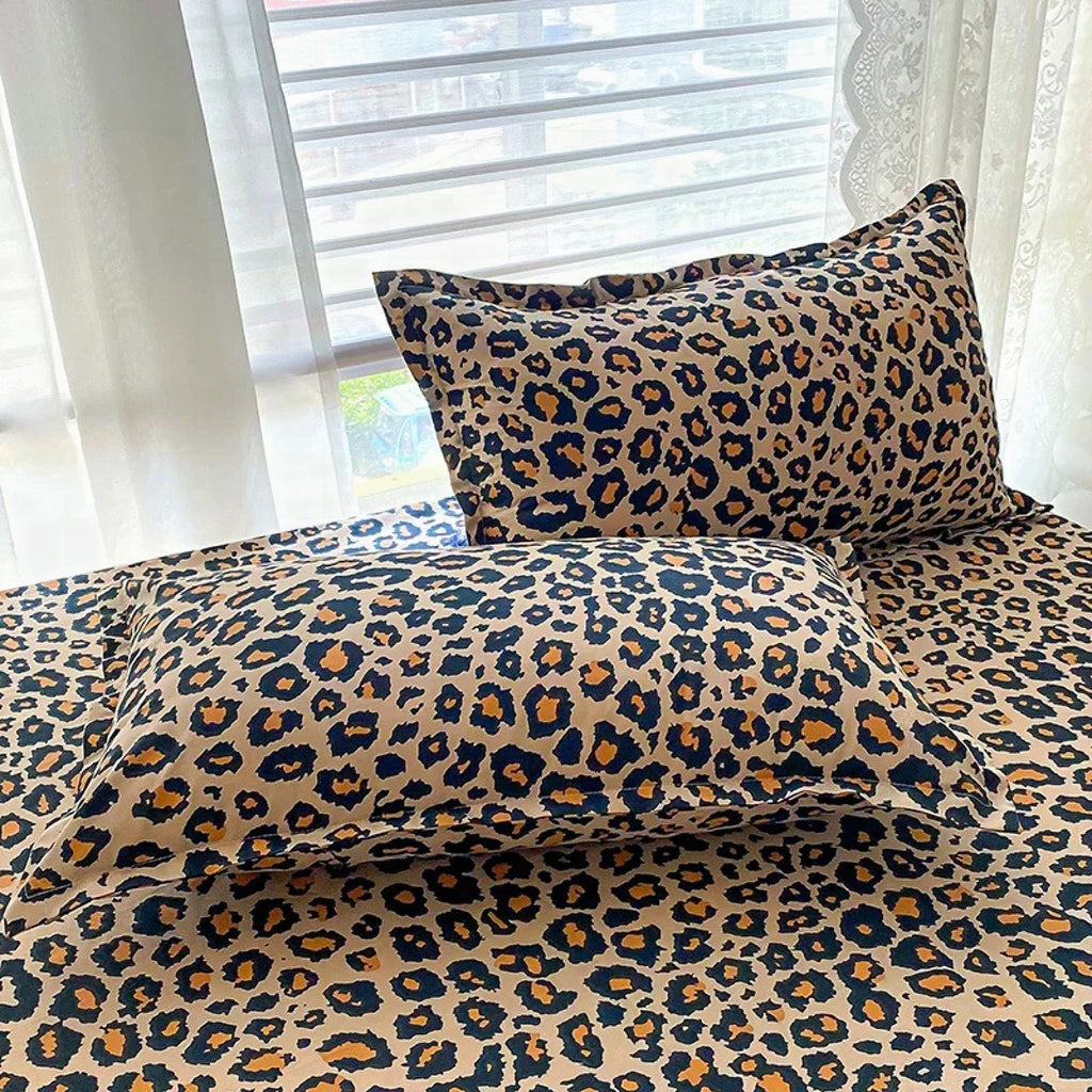 Funda nórdica de lujo con estampado de leopardo