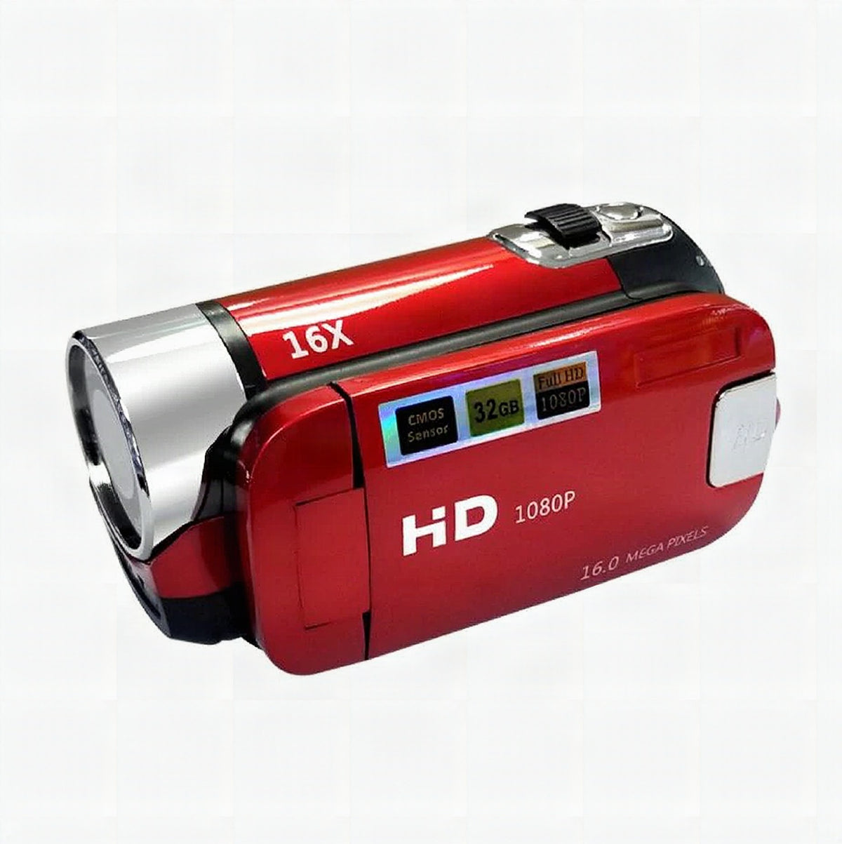 Cámara de vídeo Full HD 1080P con 16 megapíxeles para vlogging y grabación nocturna