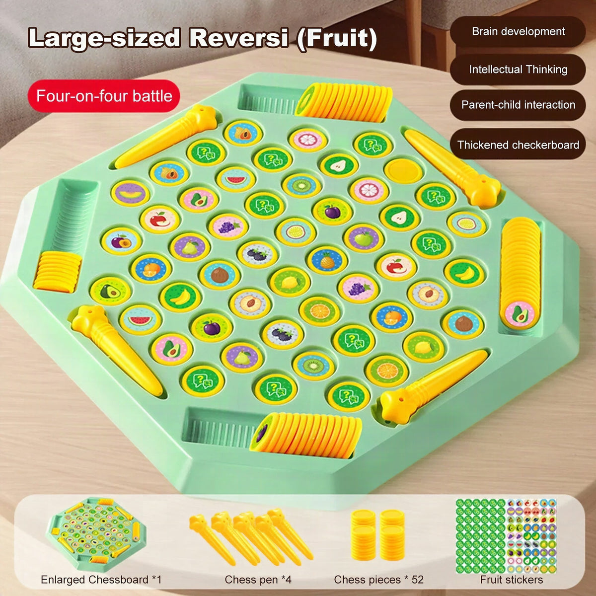 Juego de mesa de memoria con fichas giratorias