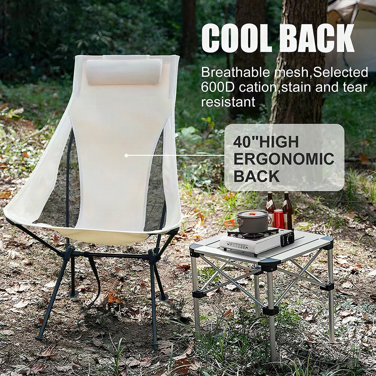 Silla plegable Trekalux ultraligera para camping y exterior