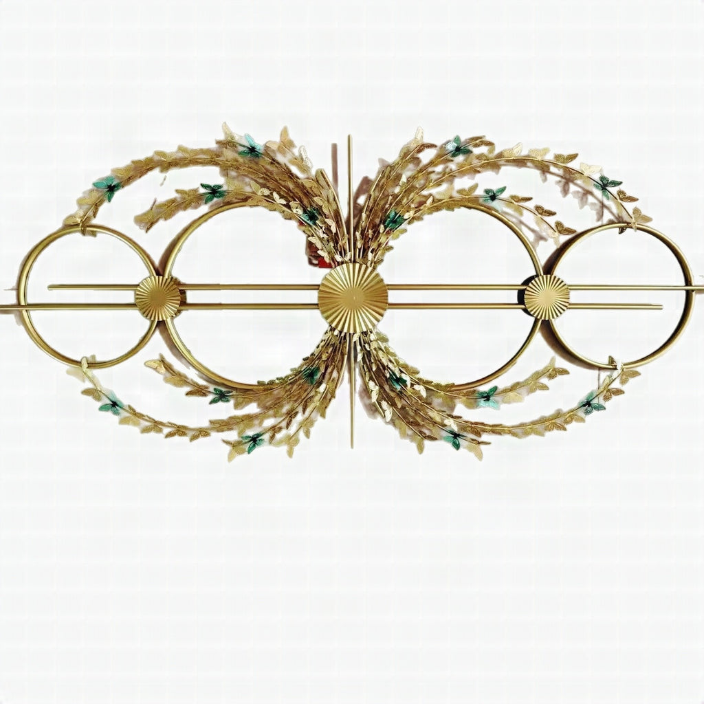 Espejo de pared decorativo con diseño floral