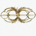Espejo de pared decorativo con diseño floral