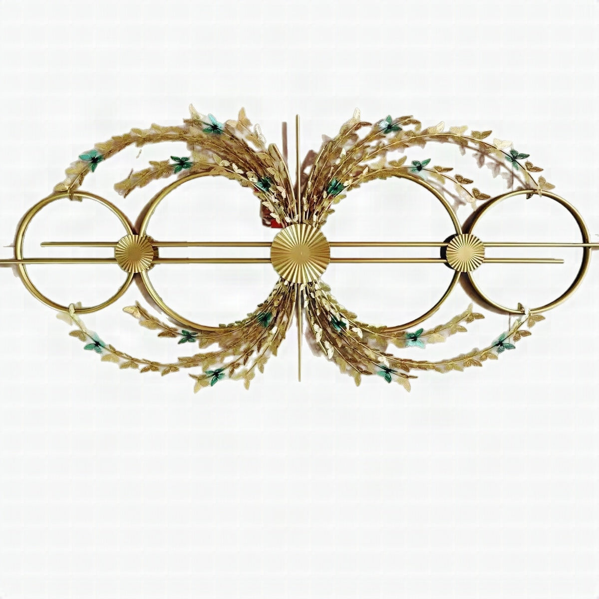 Espejo de pared decorativo con diseño floral