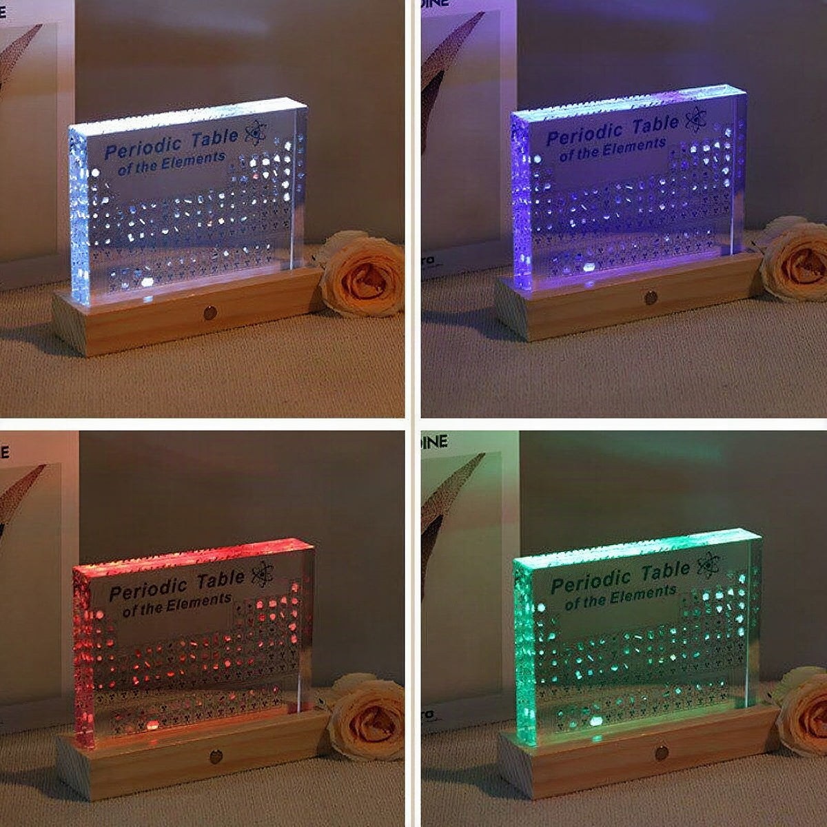 Tabla periódica con elementos reales