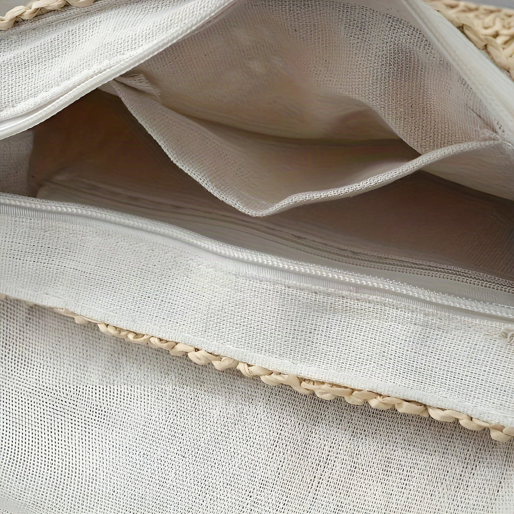 Bolso de paja trenzada Annalise – Estilo vintage para el verano