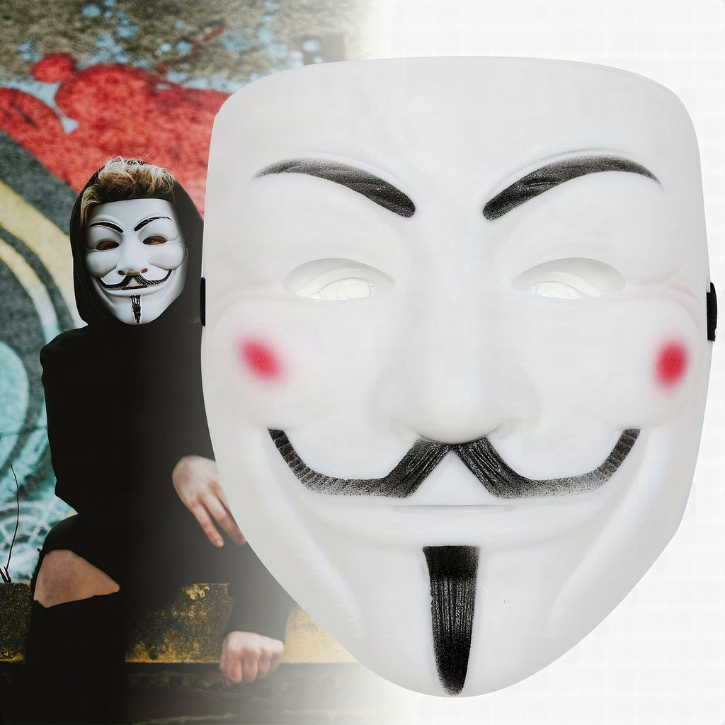 Máscara de plástico Anonymous para hombre — Disfraz completo de Halloween