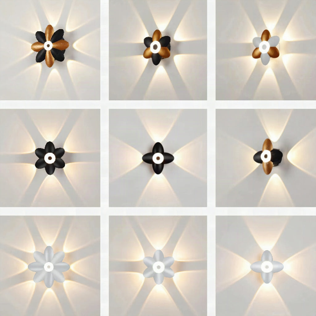 Lámpara de jardín LED en forma de flor con diseño elegante