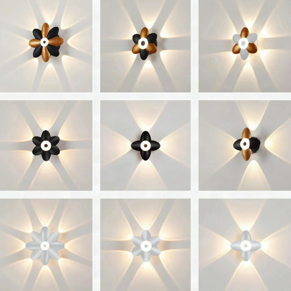 Lámpara de jardín LED en forma de flor con diseño elegante
