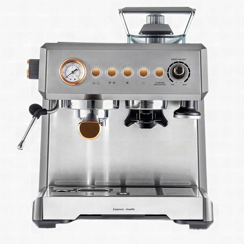 Cafetera espresso con molinillo integrado
