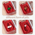 Pastillero portátil multifuncional con compartimentos