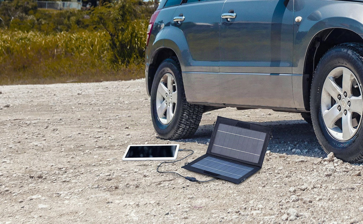Panel solar plegable Solvita Mini 10 W USB ultraligero para exterior y viaje