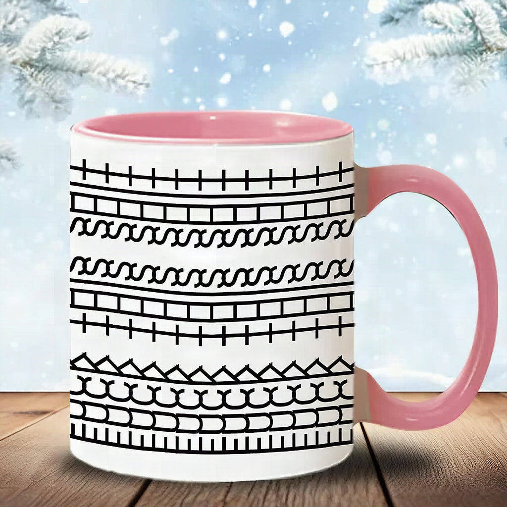 Taza de cerámica con mensaje oculto en el fondo