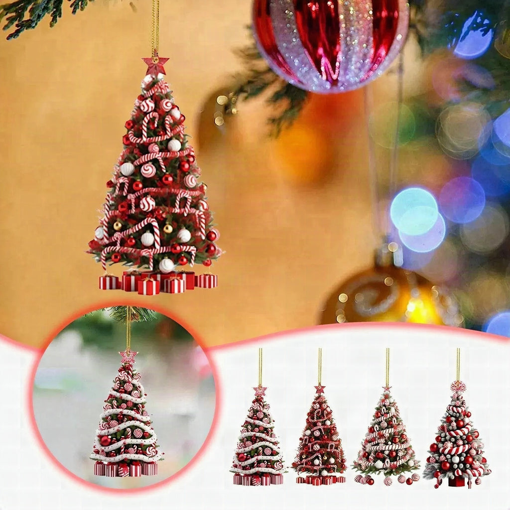 Colgante decorativo de árbol de Navidad en acrílico