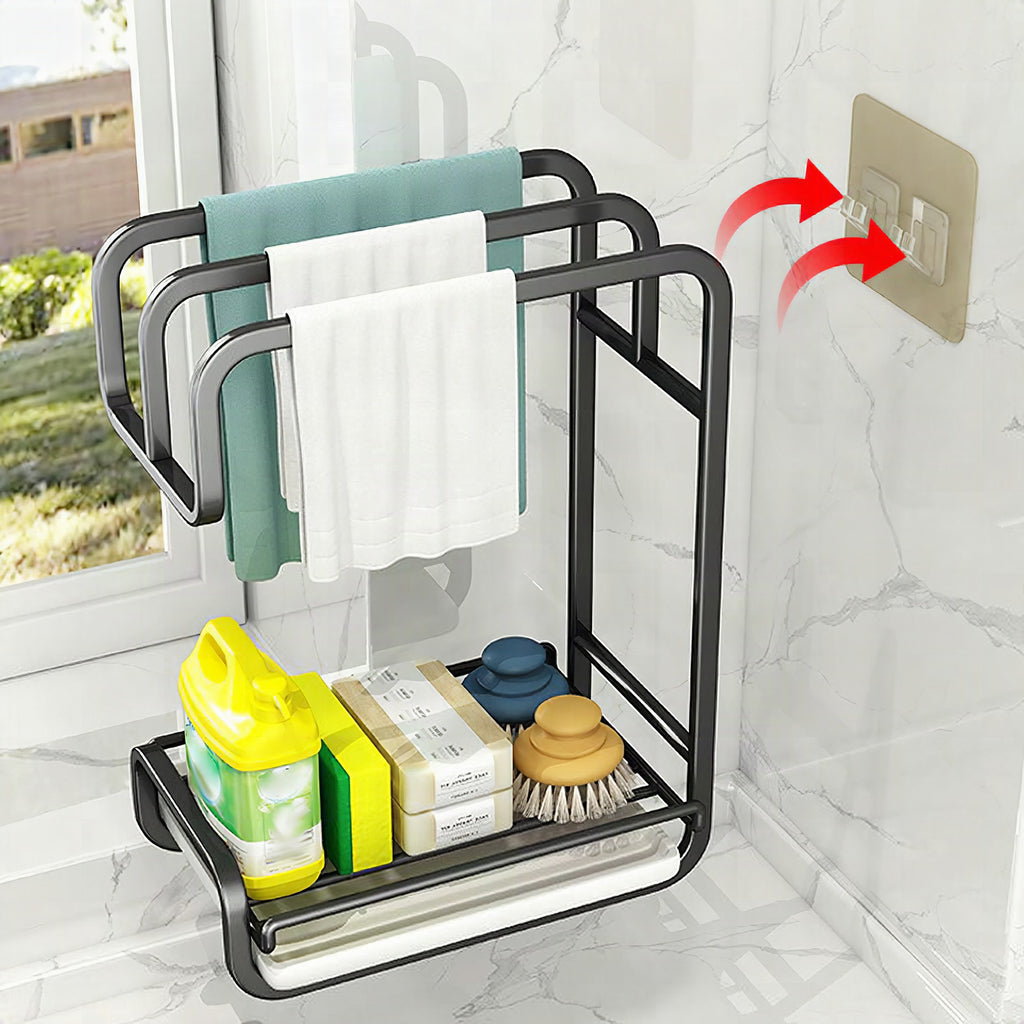 Organizador y escurridor de paños de cocina
