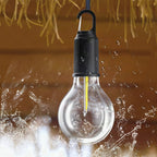 Bombilla LED recargable retro con gancho para camping y exterior