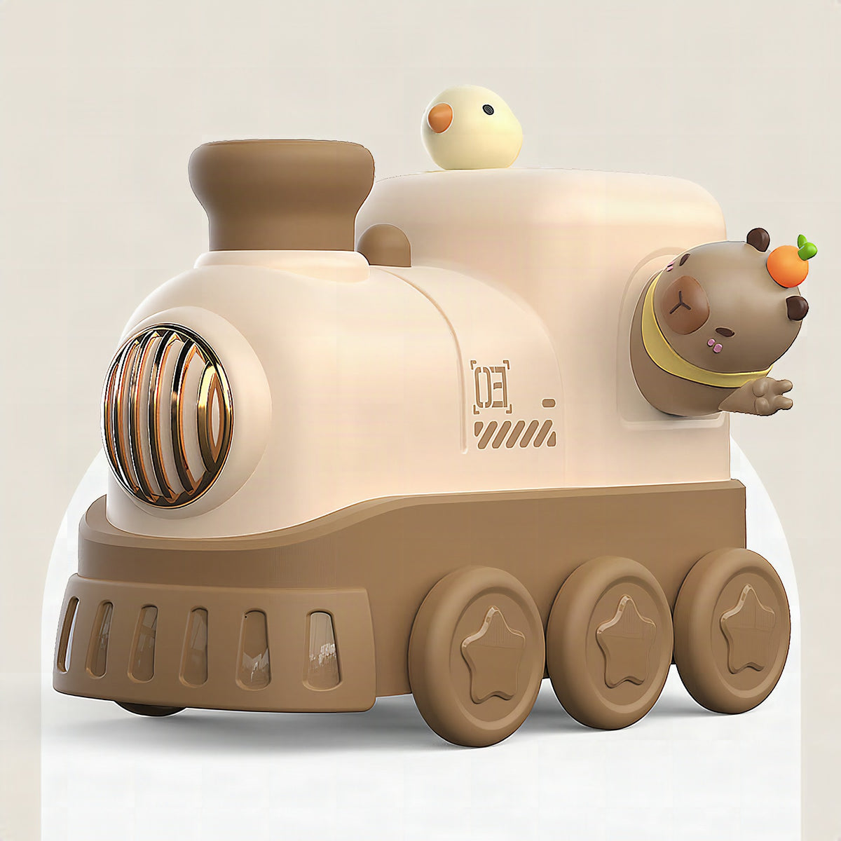 Tren animado interactivo con sonidos y movimiento