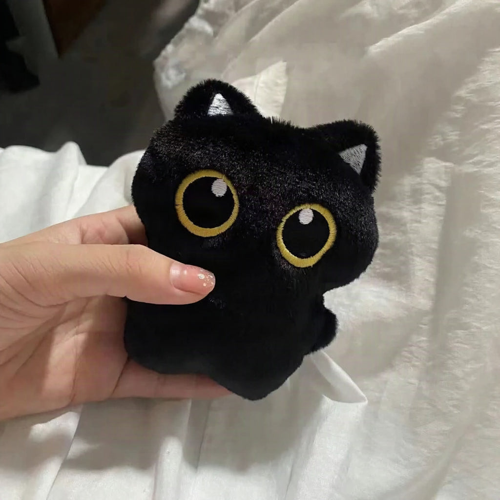 Gatito de peluche negro de 10 cm para niños