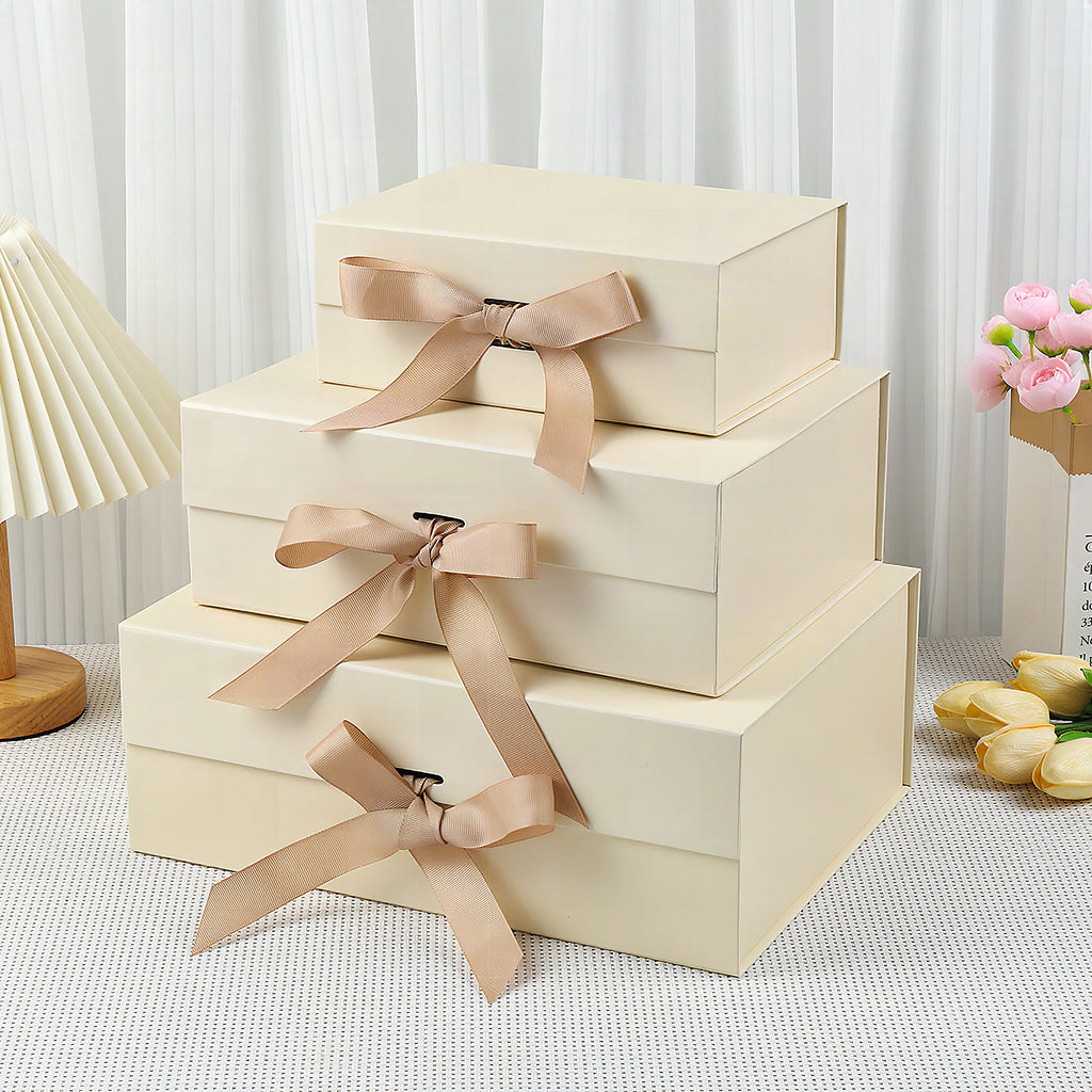 Caja de regalo magnética premium con luces LED y tarjeta de felicitación