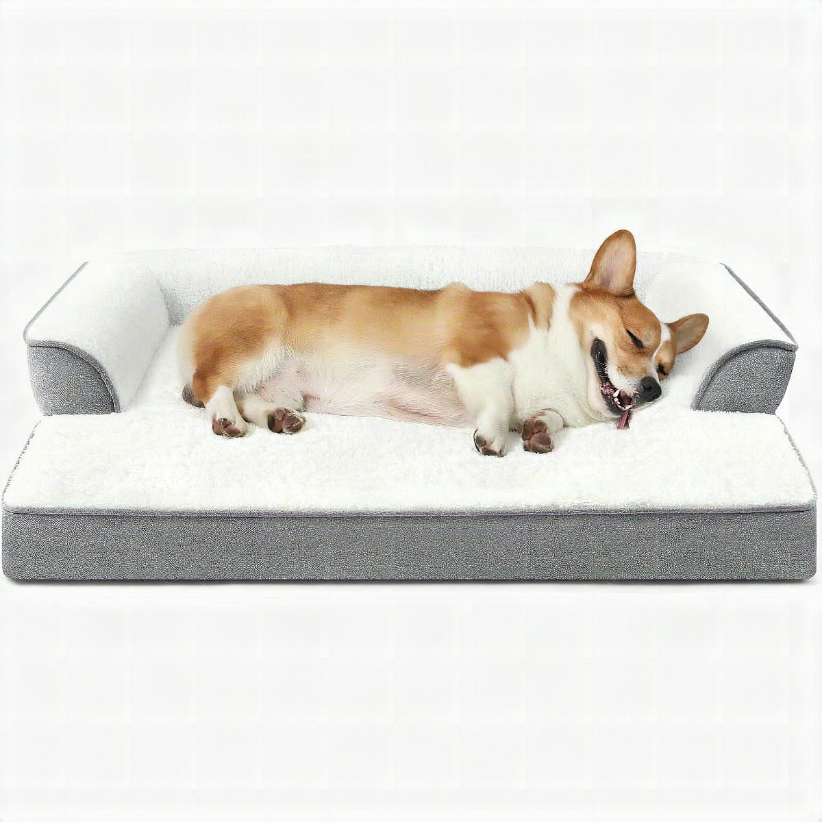 Sofá cama ortopédico de felpa para perros