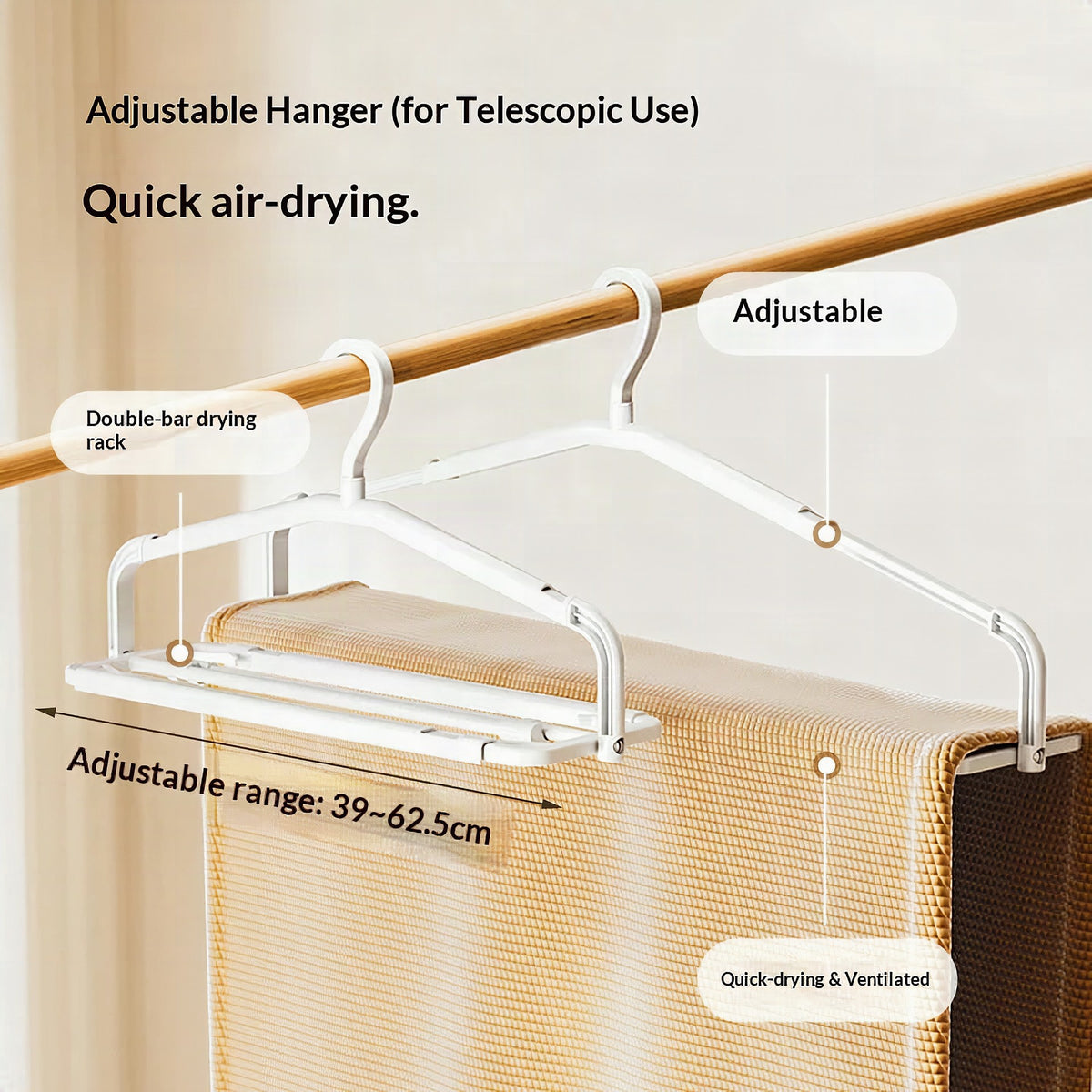 Tendedero plegable extensible de pared