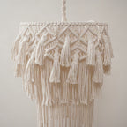 Lámpara colgante decorativa de macramé