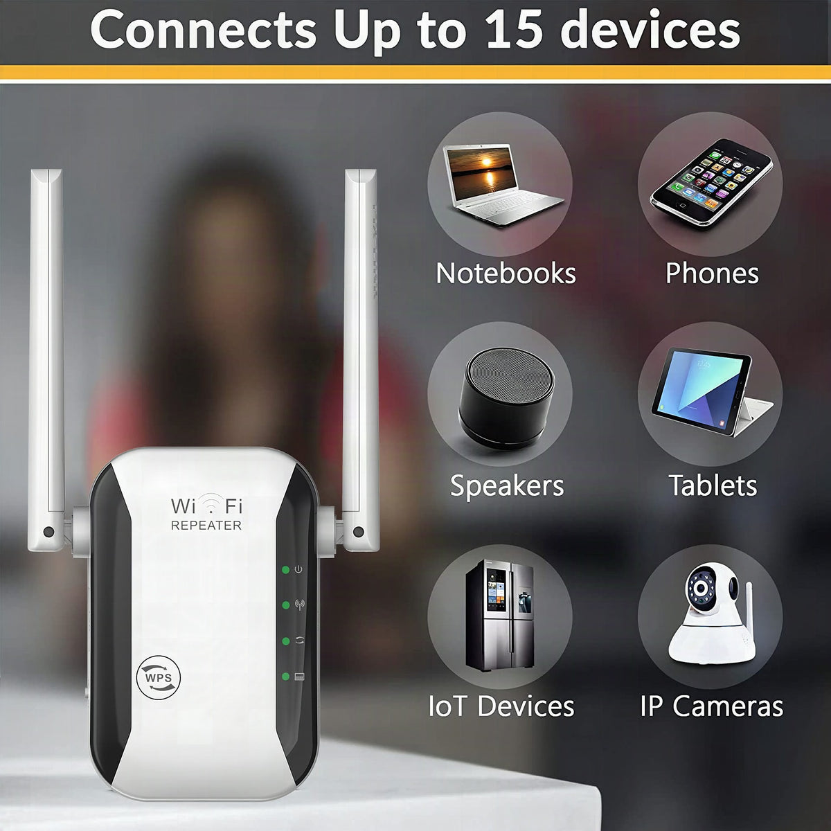 Extensor de cobertura wifi inalámbrico