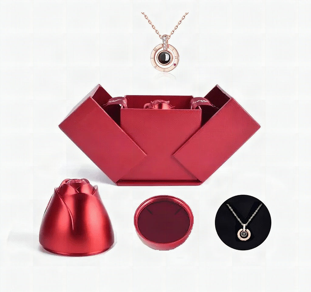Collar «Te quiero» en 100 idiomas - Set de regalo único