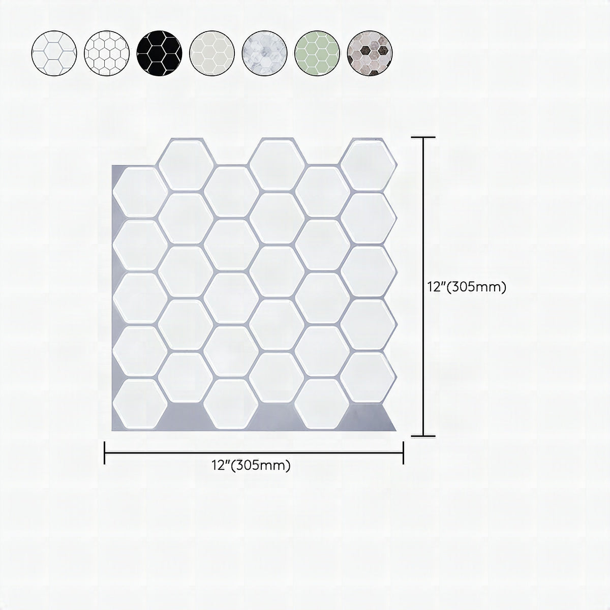 Azulejos adhesivos hexagonales de vinilo resistentes a grasa para cocina