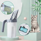 Pala autolimpiable para arena de gato con dispensador de bolsas integrado