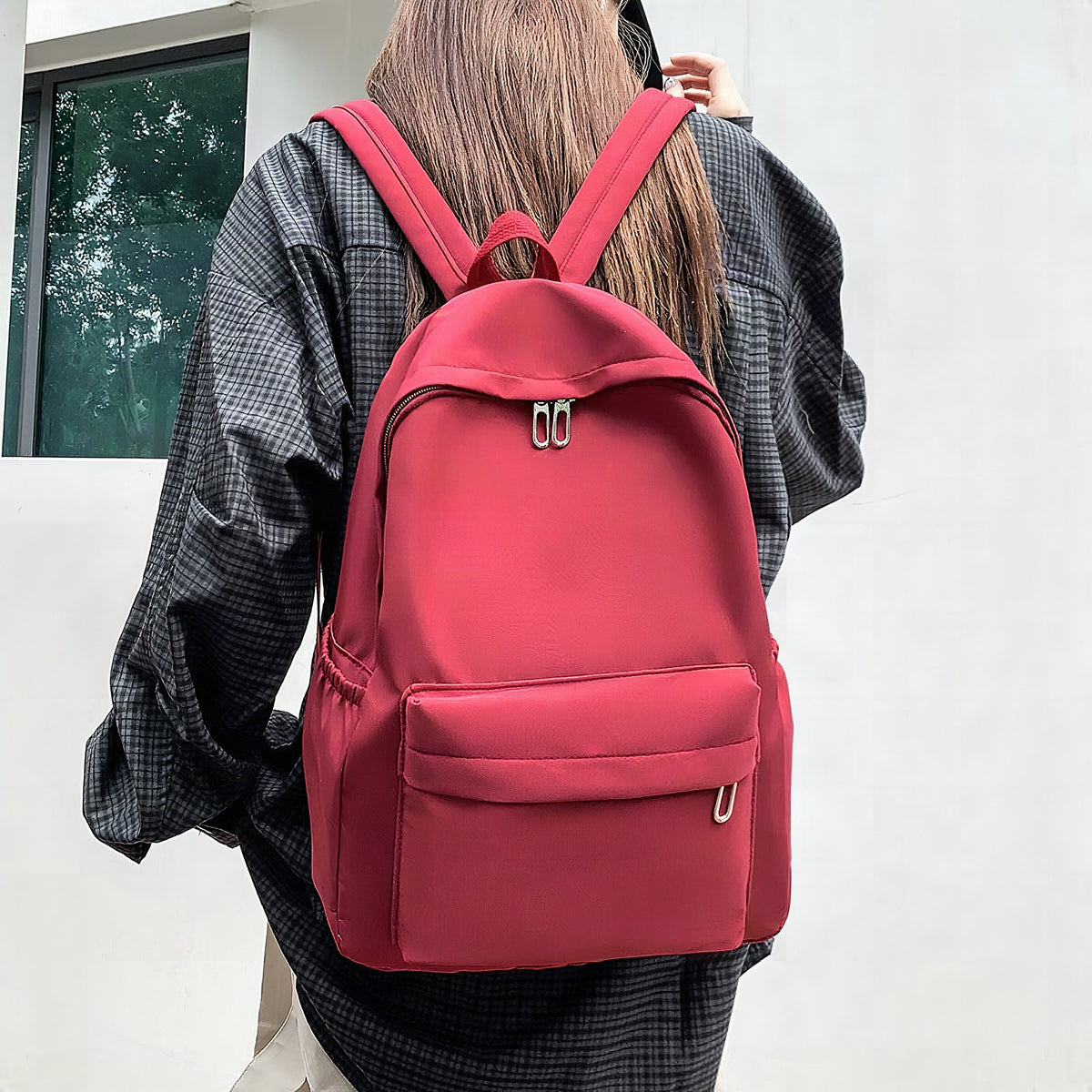 Mochila de nylon 20-35 L para instituto, universidad y viajes