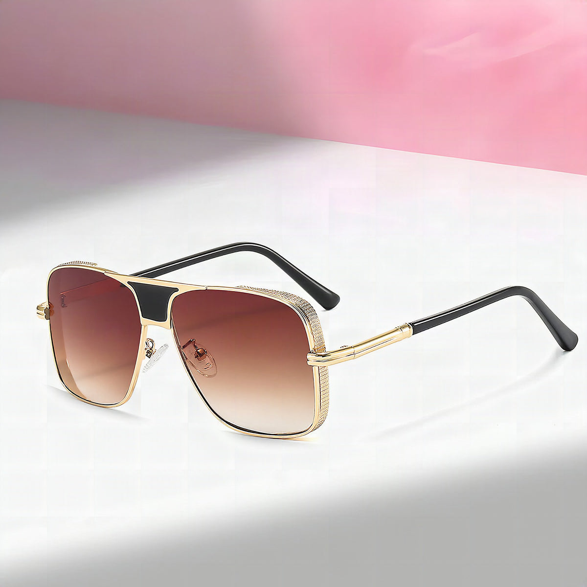 Gafas de sol elegantes con montura oversize moderna para mujer