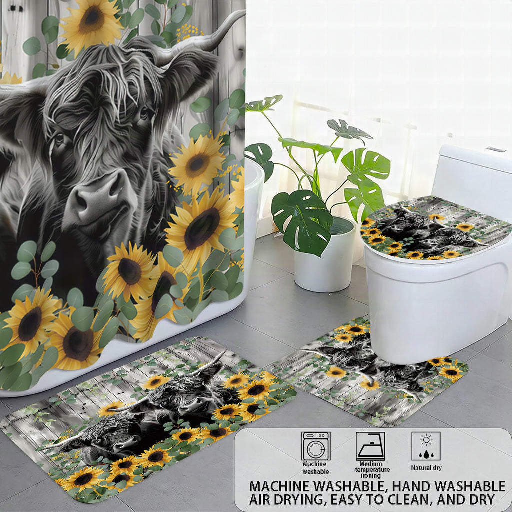 Conjunto de baño con estampado floral digital