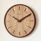 Reloj de pared de madera silencioso minimalista 30 cm