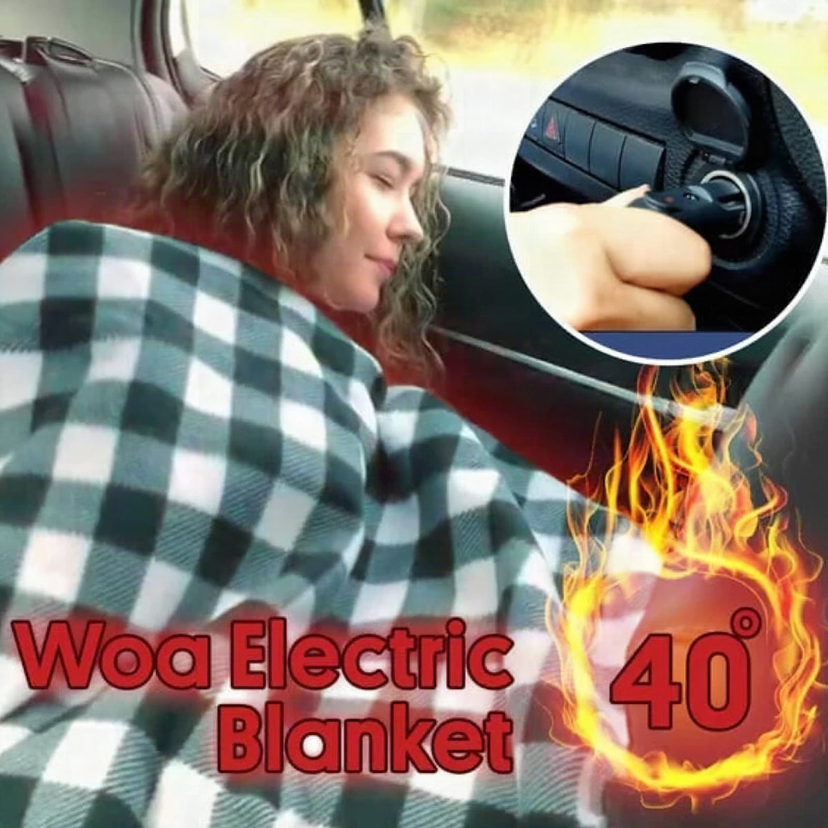 Manta eléctrica para coche 12 V