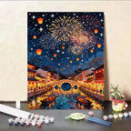 Kit de pintura por números sobre lienzo